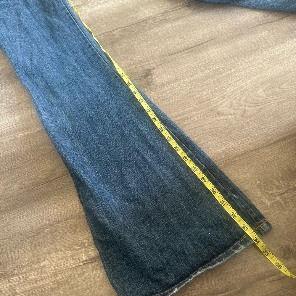 Frankie B. Blue Heart Pocket Flare Jeans - Picture 13 of 13